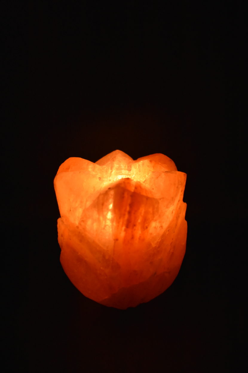 Salz-Teelicht – Blüte