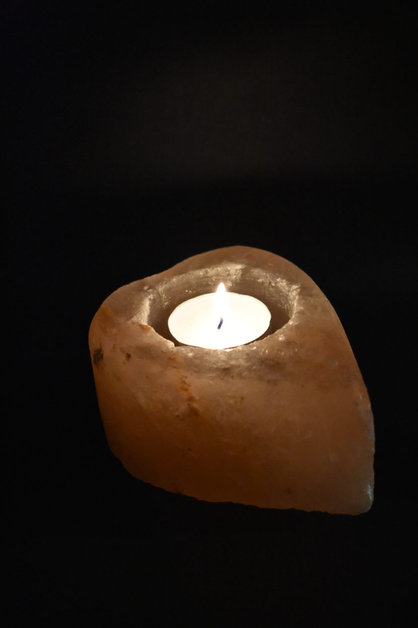 Salz-Teelicht – Herz