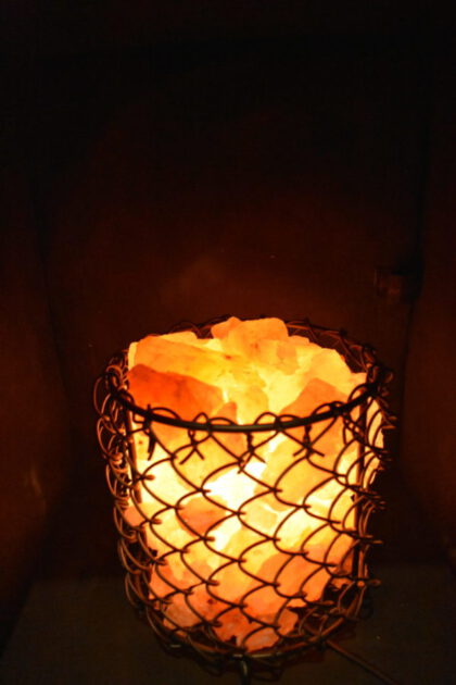 Salzlampe – Feuerkorb Metall